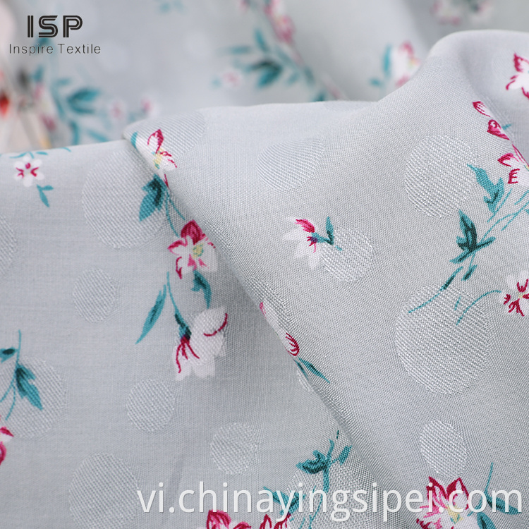 Cổ phiếu mới nhất lô mềm Viscose in hoa Rayon Jacquard dệt vải